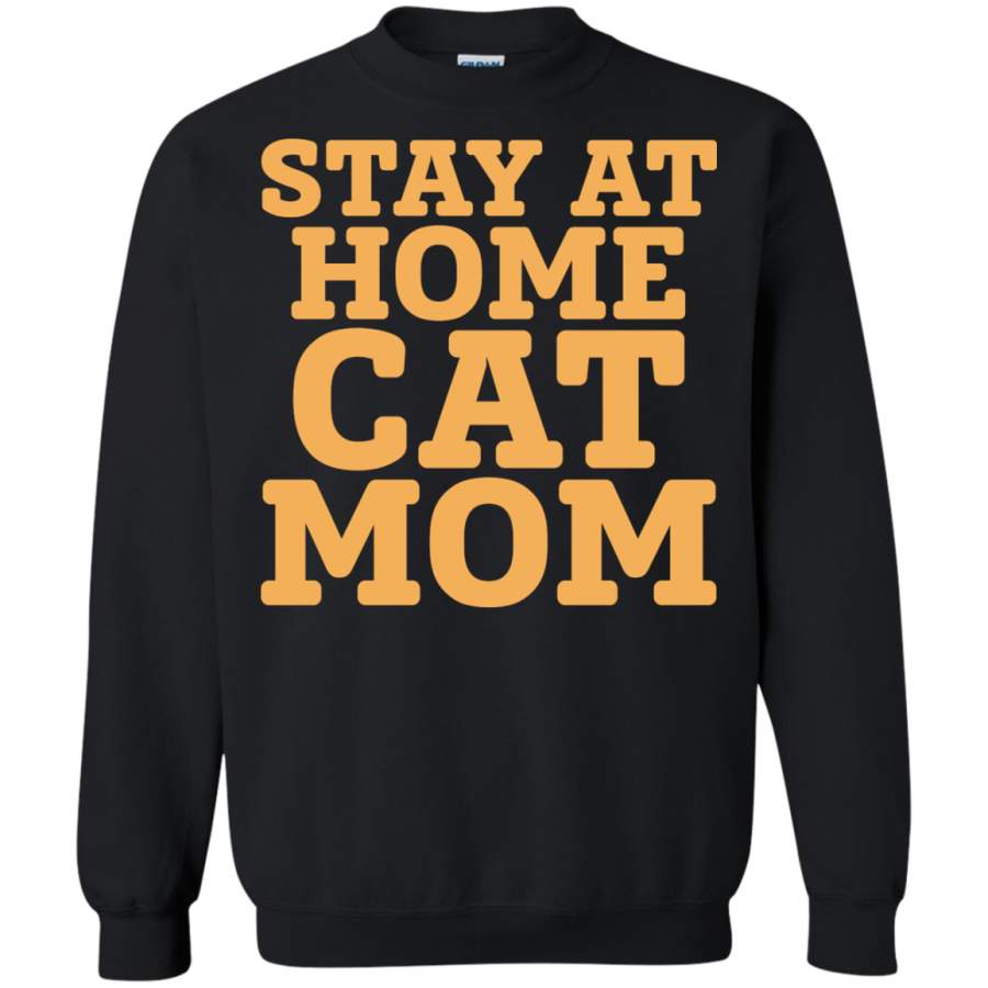 AGR Stay At Home Cat Mom T-Shirt Hoodie Long sleeve Sweatshirt