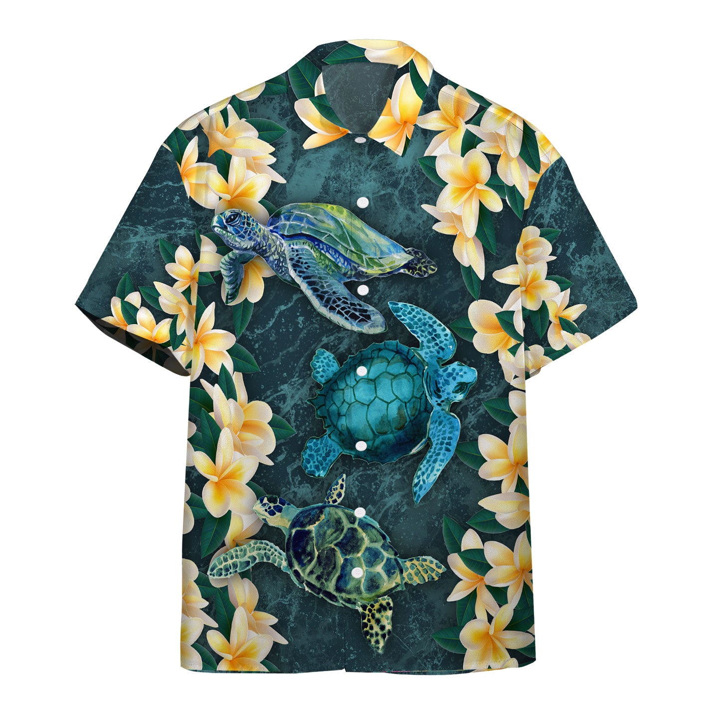 Gearhumans Plumeria Turtle Hawaiian Shirt Ha10459