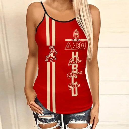 Hbcu Delta Sigma Theta Elephant Criss-Cross Tank Top