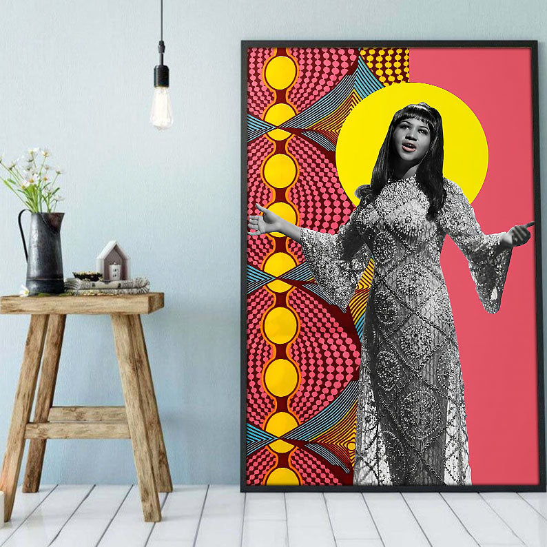 Afrocentric Canvas Modern African American Black Art Poster Black Girl African Men Glamorous Home Decor Canvas