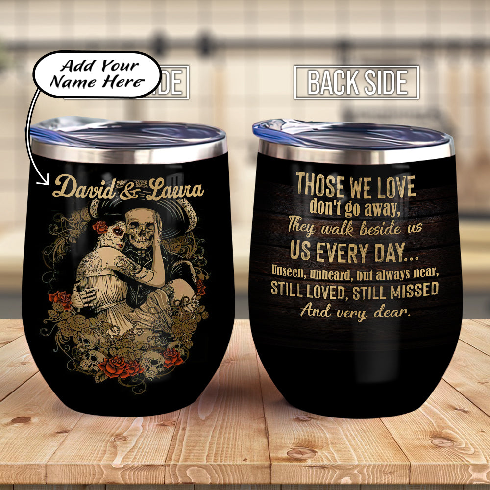 Personalized Married Skull Couple Acaa0507002Z Wine Tumbler