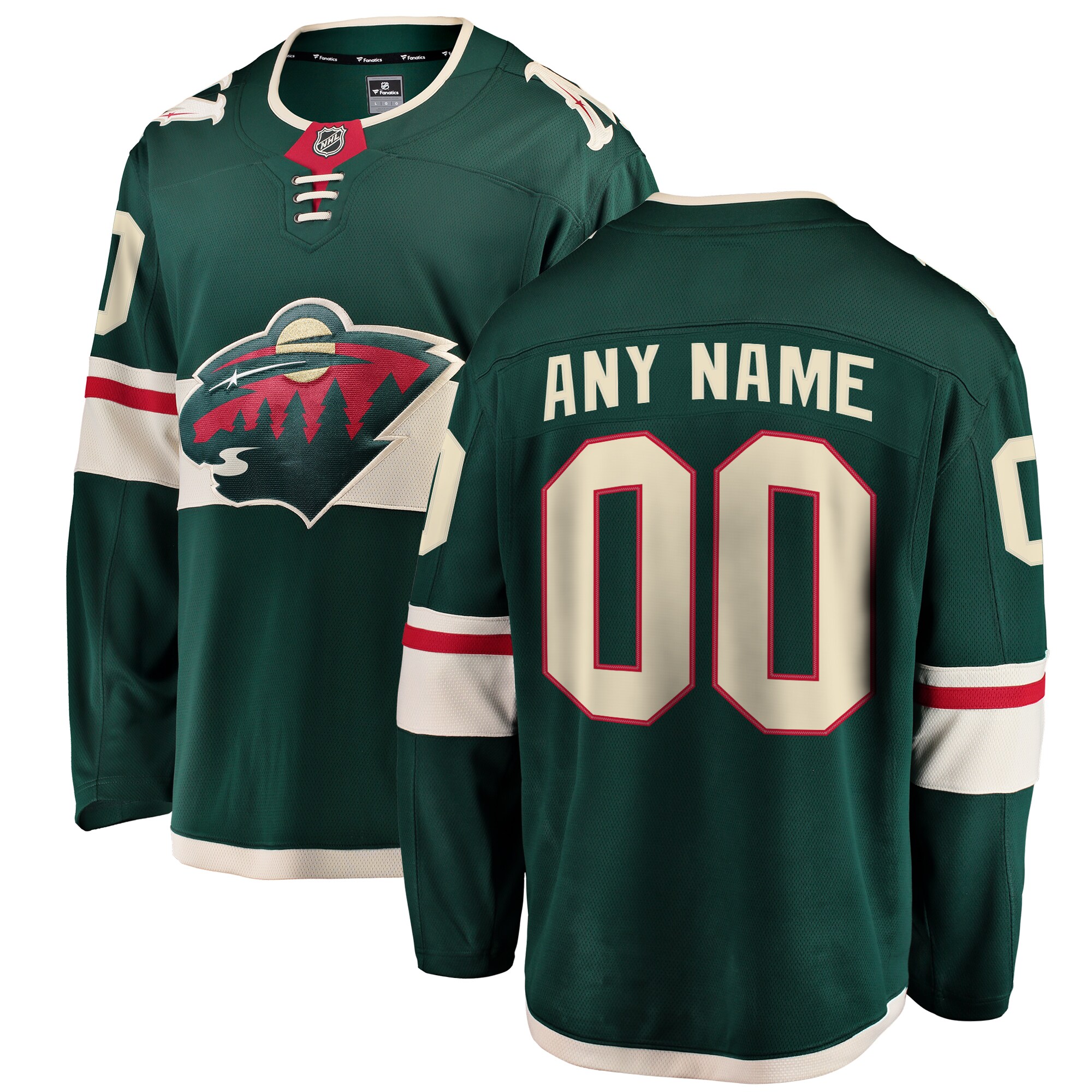 Minnesota Wild Branded Home Breakaway Custom Jersey – Green