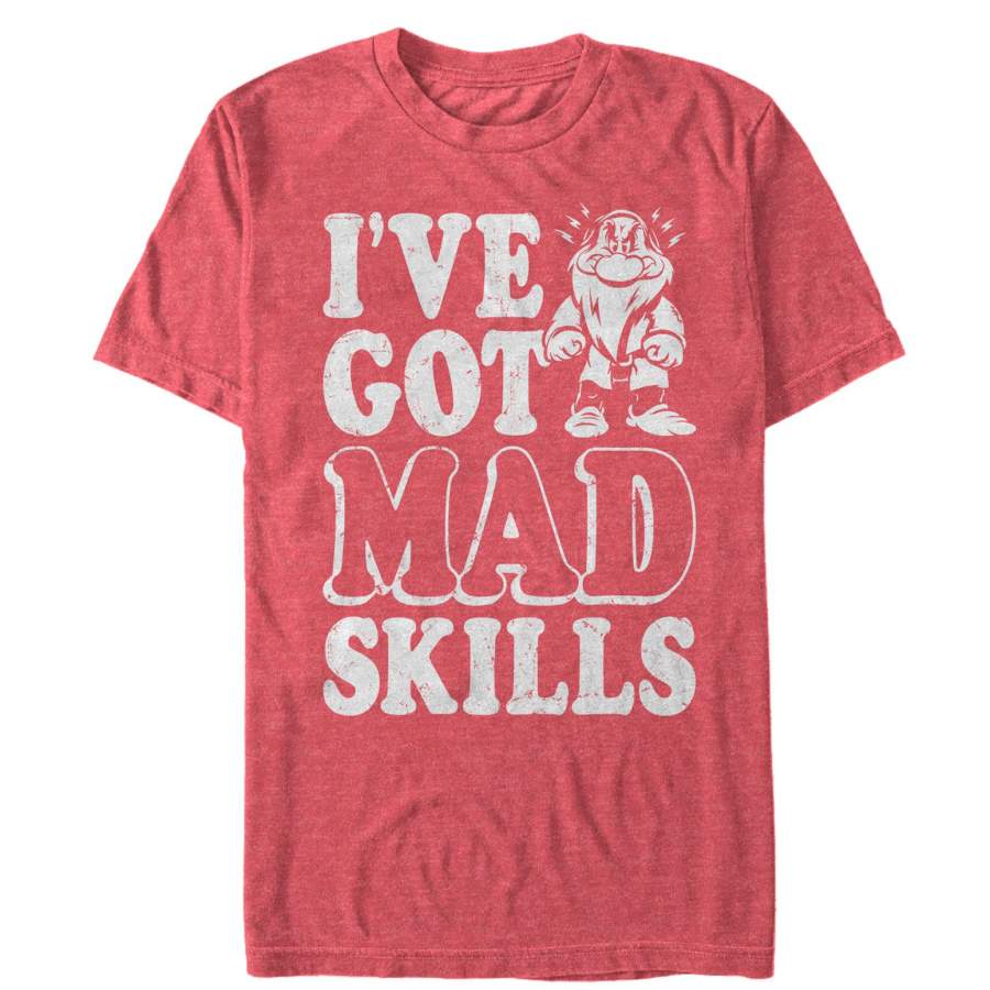 Snow White and the Seven Dwarves Men’s Grumpy Mad Skills  T Shirt