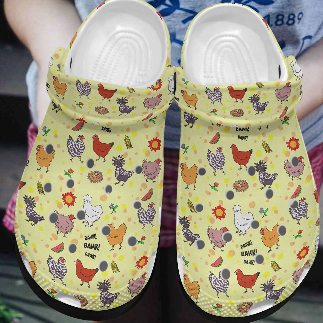 Chicken Personalized Clog, Custom Name, Text, Color, Number Fashion Style For Women, Men, Kid, Print 3D I Love Chickens So Much