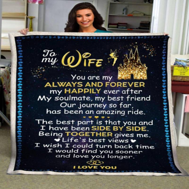 homesweetquilt – Blanket  Castle To My Wife You Are My Happily Ever After Halloween fleece blanket, hf2808