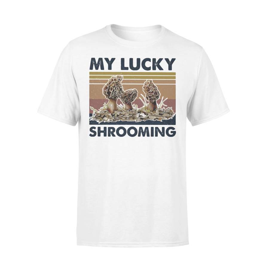 Mushroom My Lucky Shrooming Vintage Retro T-shirt