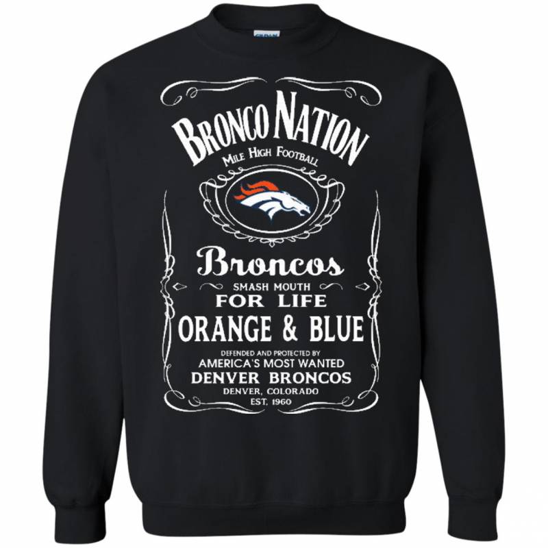 BRONCO NATION MILE HIGH FOOTBALL DENVER BRONCOS SLOGAN SHIRTS