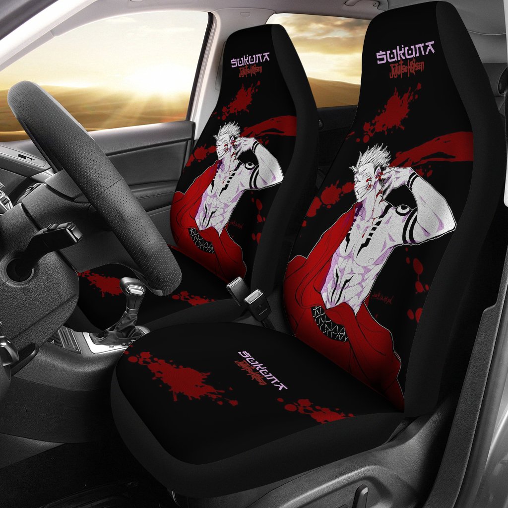 Sukuna Dark Anime Fan Car Seat Covers Fan Art Jujutsu Kaisen Anime Seat