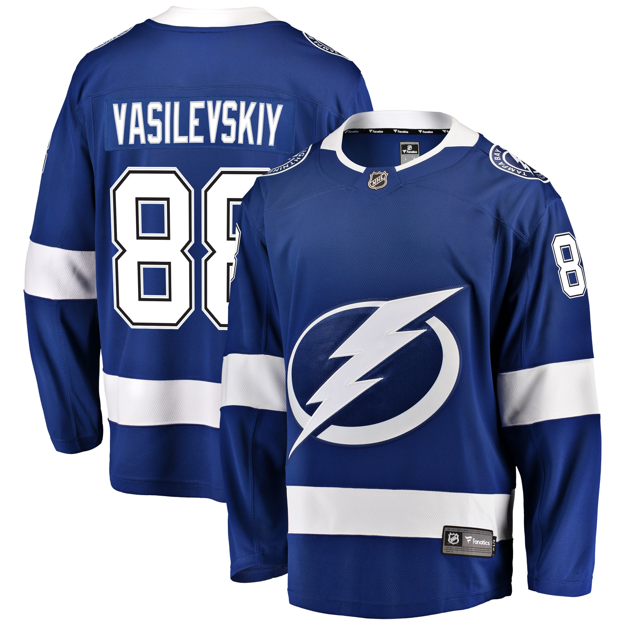 Andrei Vasilevskiy Tampa Bay Lightning Branded Home Breakaway Player Jersey – Blue