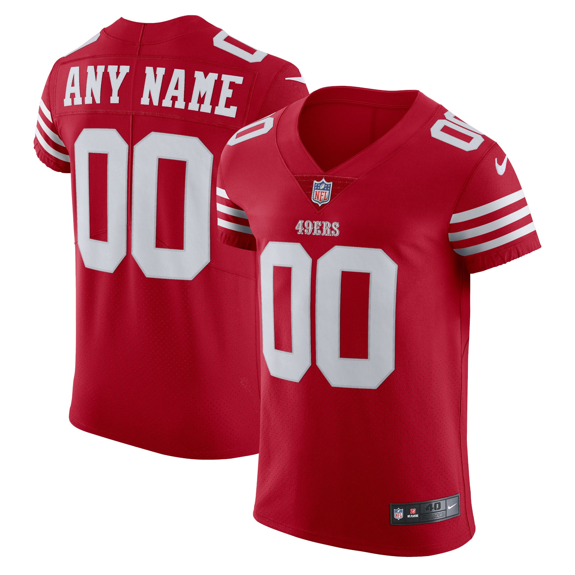 San Francisco 49ers Vapor Elite Custom Jersey – Scarlet 2