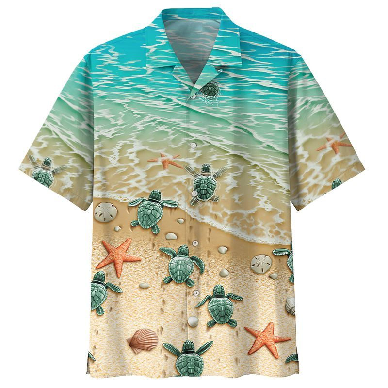 Demo Turtle Beach Print Polyester Hawaii Shirt Ha30334