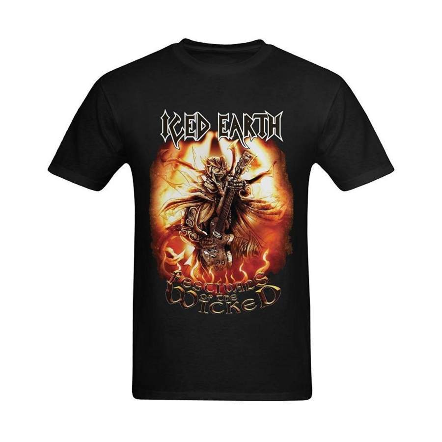 Personalized T-Shirt Men’S Iced Earth Band Poster Funny T-Shirt For Men