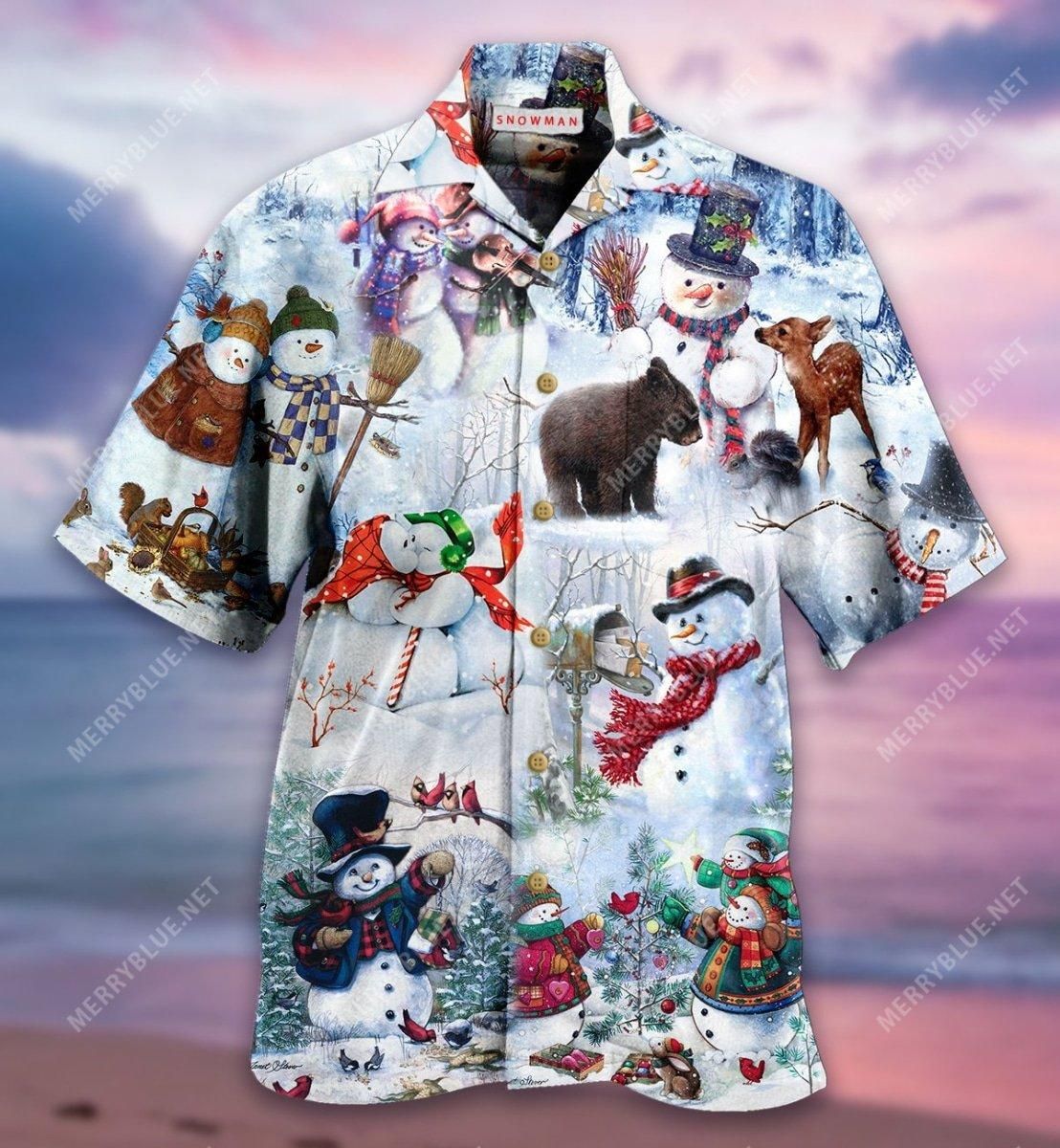 The World Changes When Its Snows Aloha Hawaiian Shirt Colorful Short Sleeve Summer Beach Casual Shirt For Men And Women