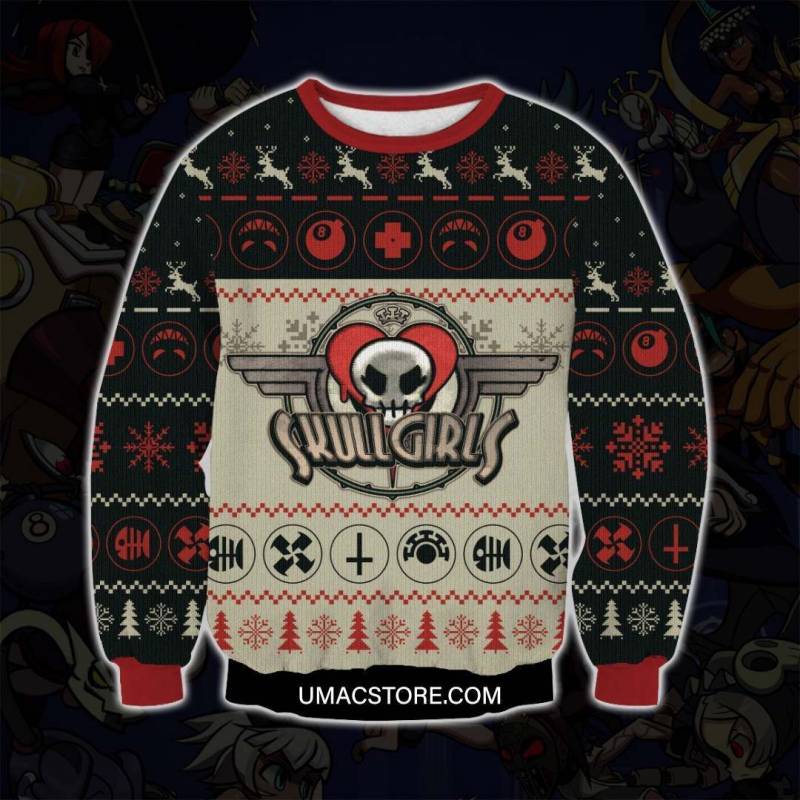 Skullgirls 2211 3D Print Ugly Christmas Sweatshirt