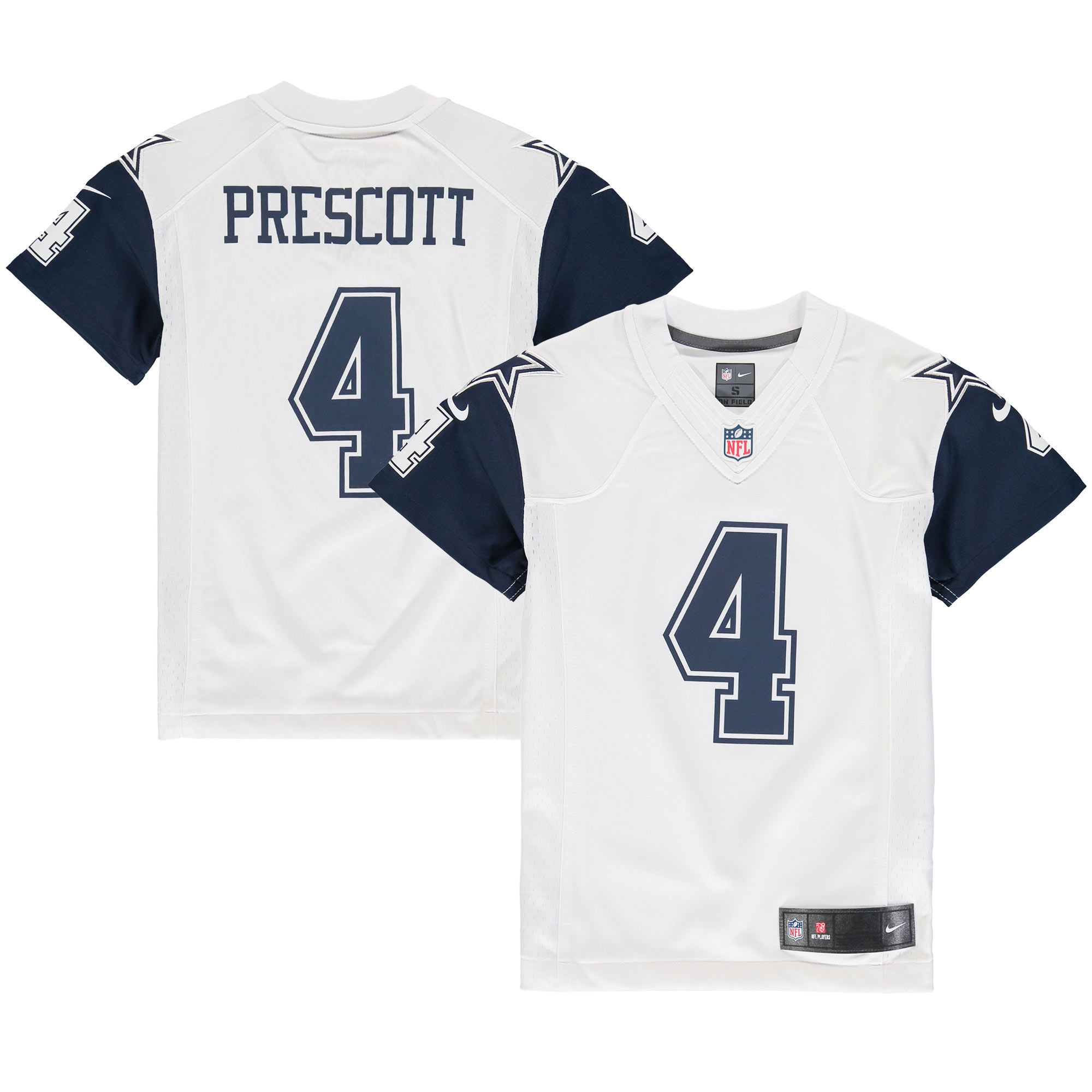 Dak Prescott Dallas Cowboys Youth Color Rush Game Jersey – White