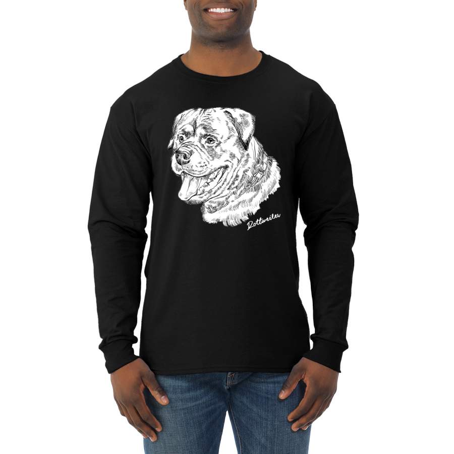 Rottweiler Dog Lover Pet Owner Animal Lover Mens Long Sleeve Shirt