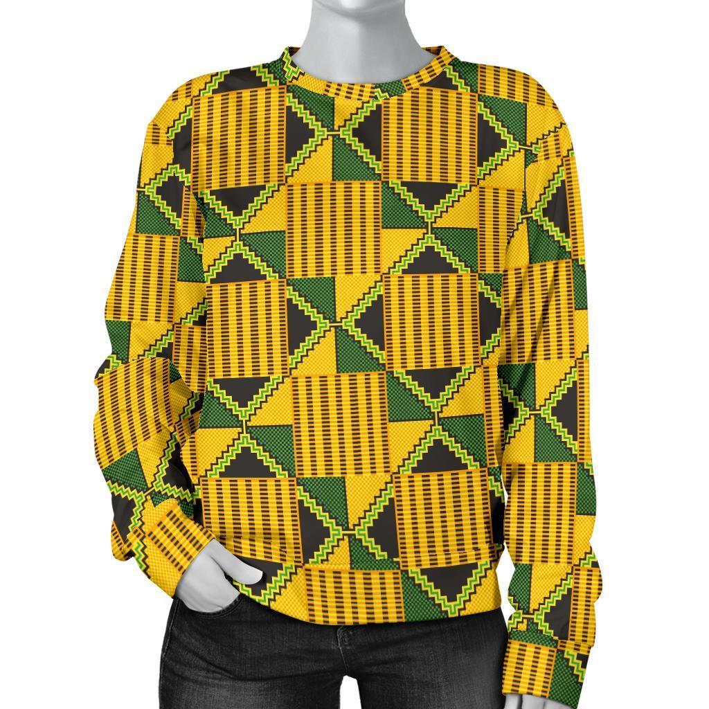 African Kente Print Pattern Women’S Sweatshirt