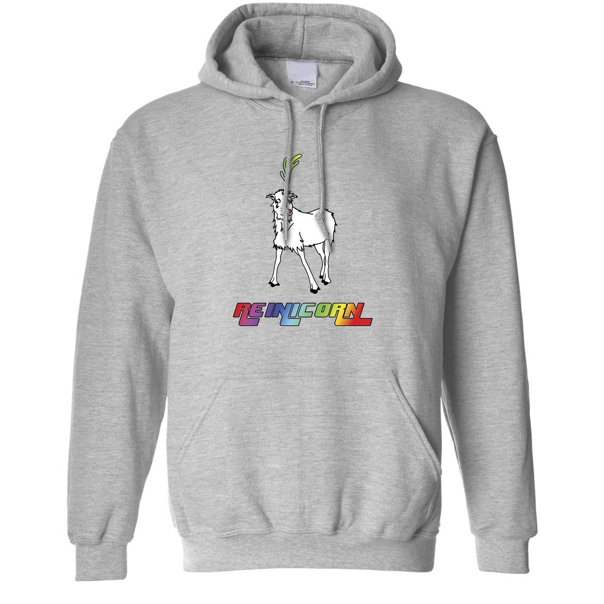 Christmas Hoodie Reinicorn Reindeer Unicorn Hooded Jumper