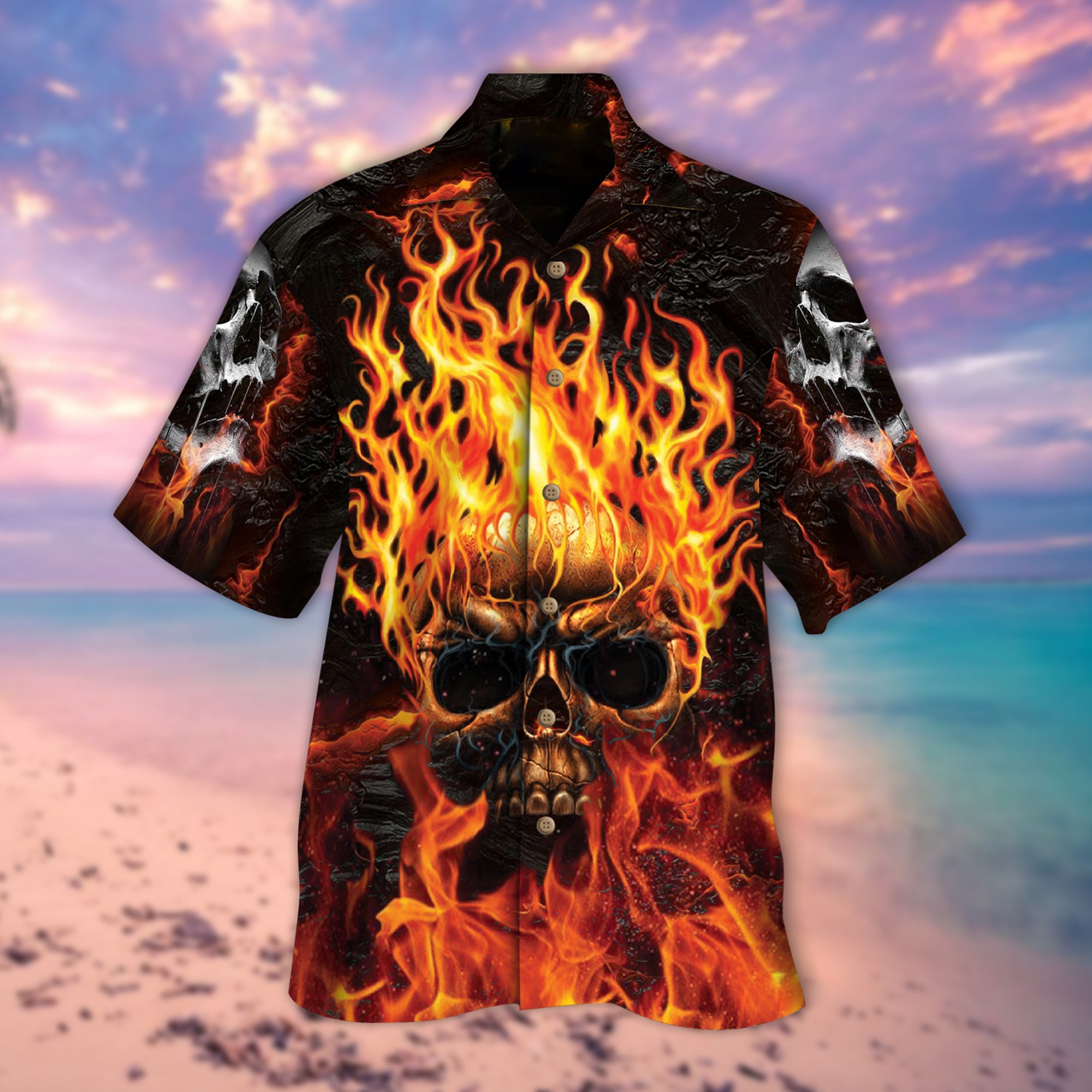 Valentino De Rosie Skull Hawaiian Shirt – Pp0105