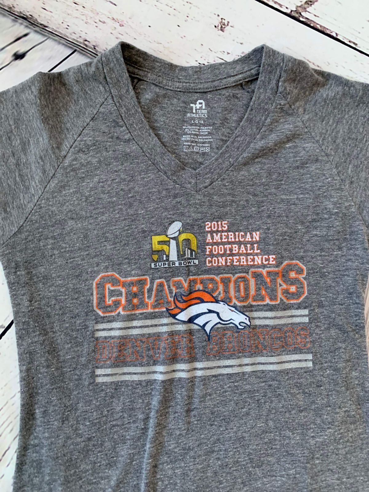 Team Athletics Broncos 2015 Champions Shirt