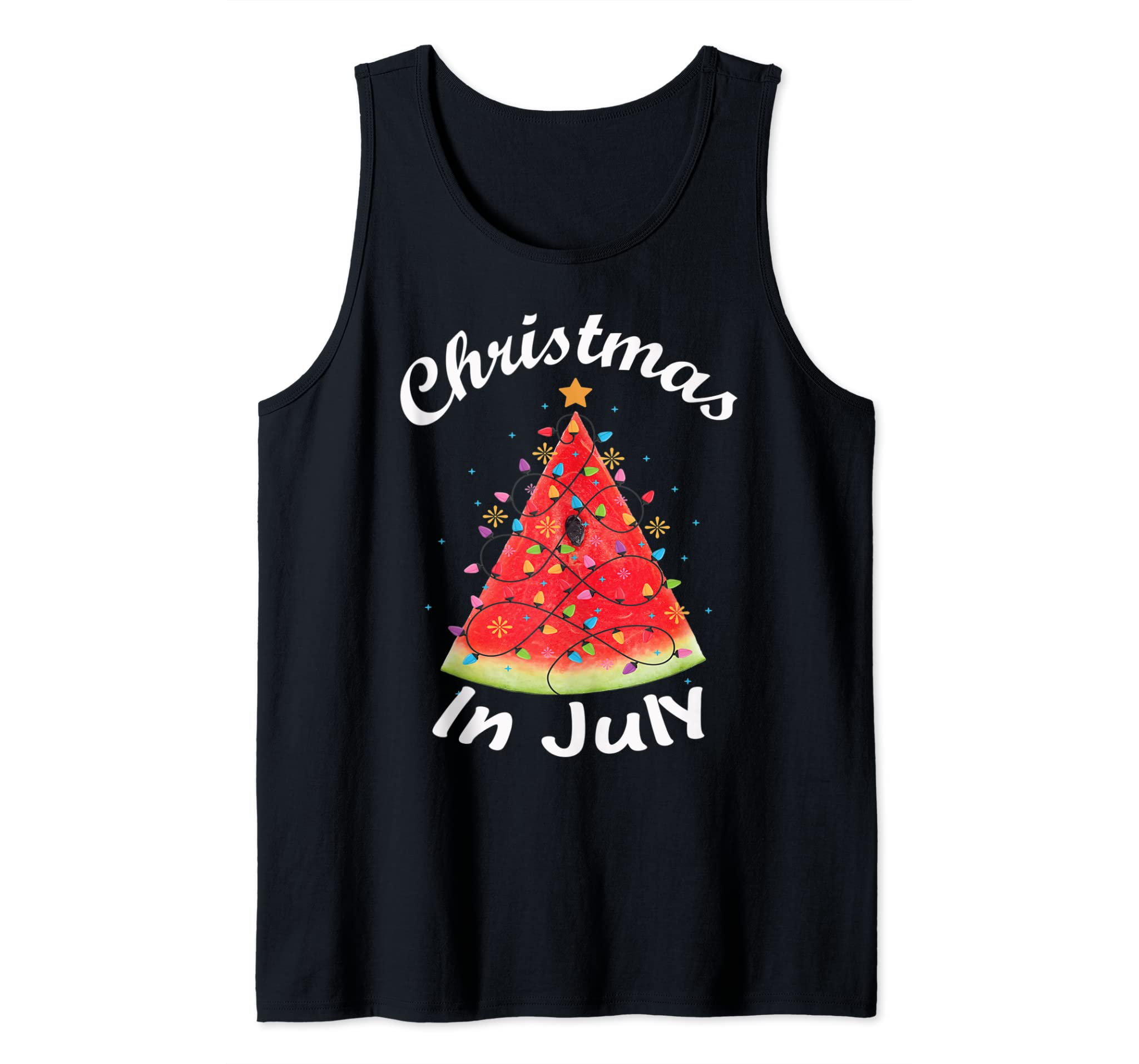 Christmas In July T-Shirt Melon Christmas Tree Summer Shirt Tank Top