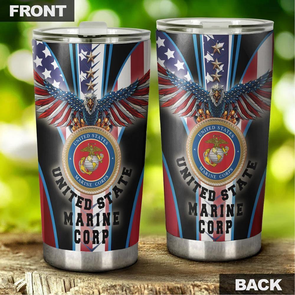 United States Marine Corps Tumbler Cup Usmc Coffee Cup Stainless Steel