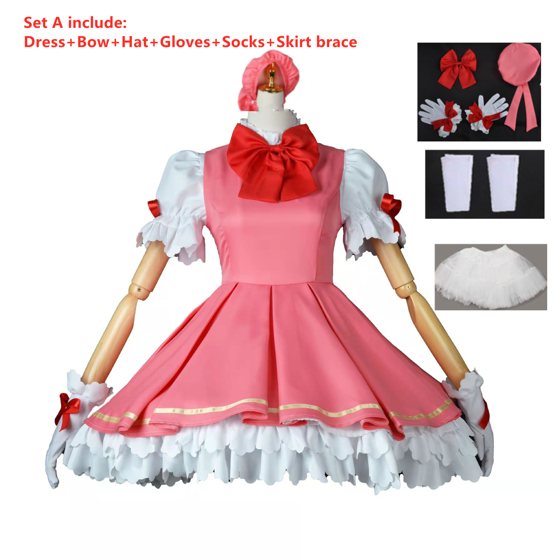 Anime Cardcaptor Sakura Cosplay Costume Women Girl Cute Activity Halloween Christmas Party Role Play Clothing Dress alx