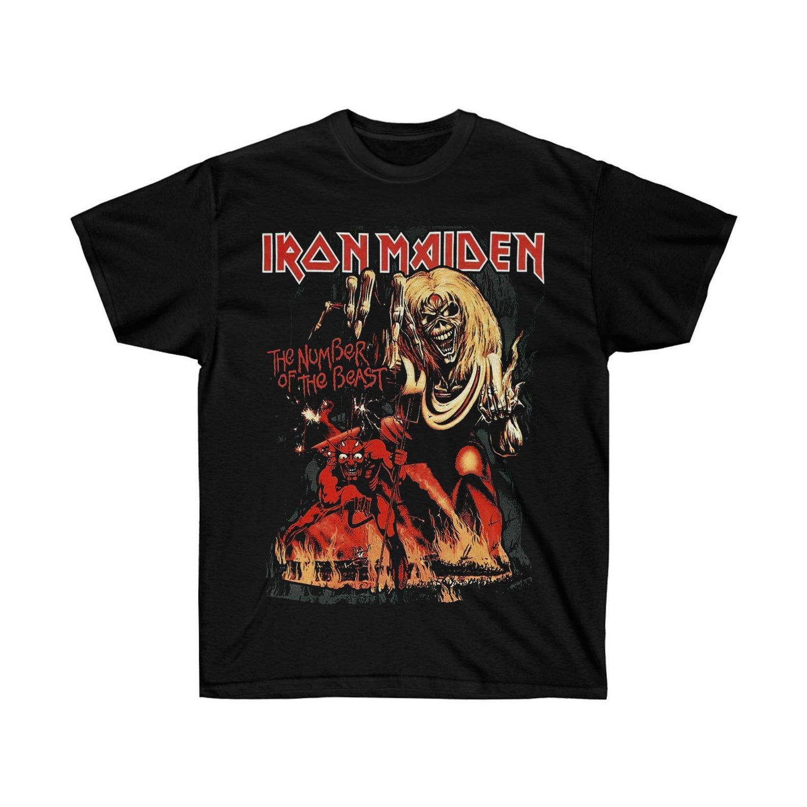 Iron Maiden The Number Of The Best Retro Vintage Black Ed T Shirt Iron ...