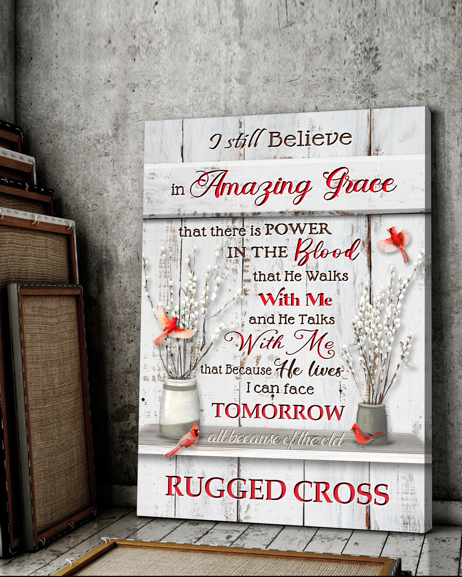 Shelf Of Grace – I Still Believe In Amazing Grace Portrait Canvas & Poster Memorial Gift Family Gift Gift For Friend Home Decor Wall Art Visual Art