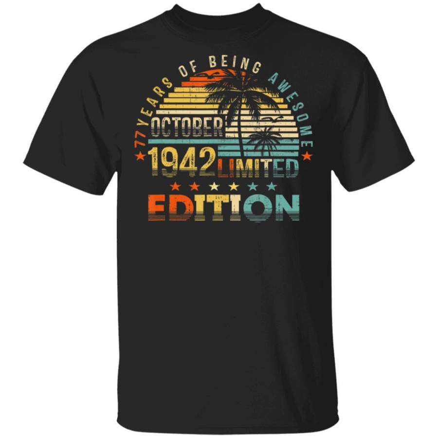 Vintage Retro October 1942 77th Birthday Gifts 77 Years Ol Coffee Mug Unisex Men Women Tshirt