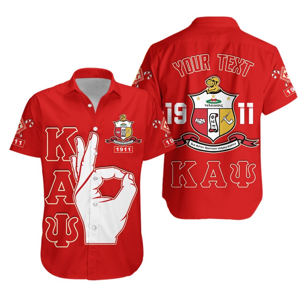 (Custom Personalised) Kappa Alpha Psi Hawaiian Shirt Hand Sign Lt13