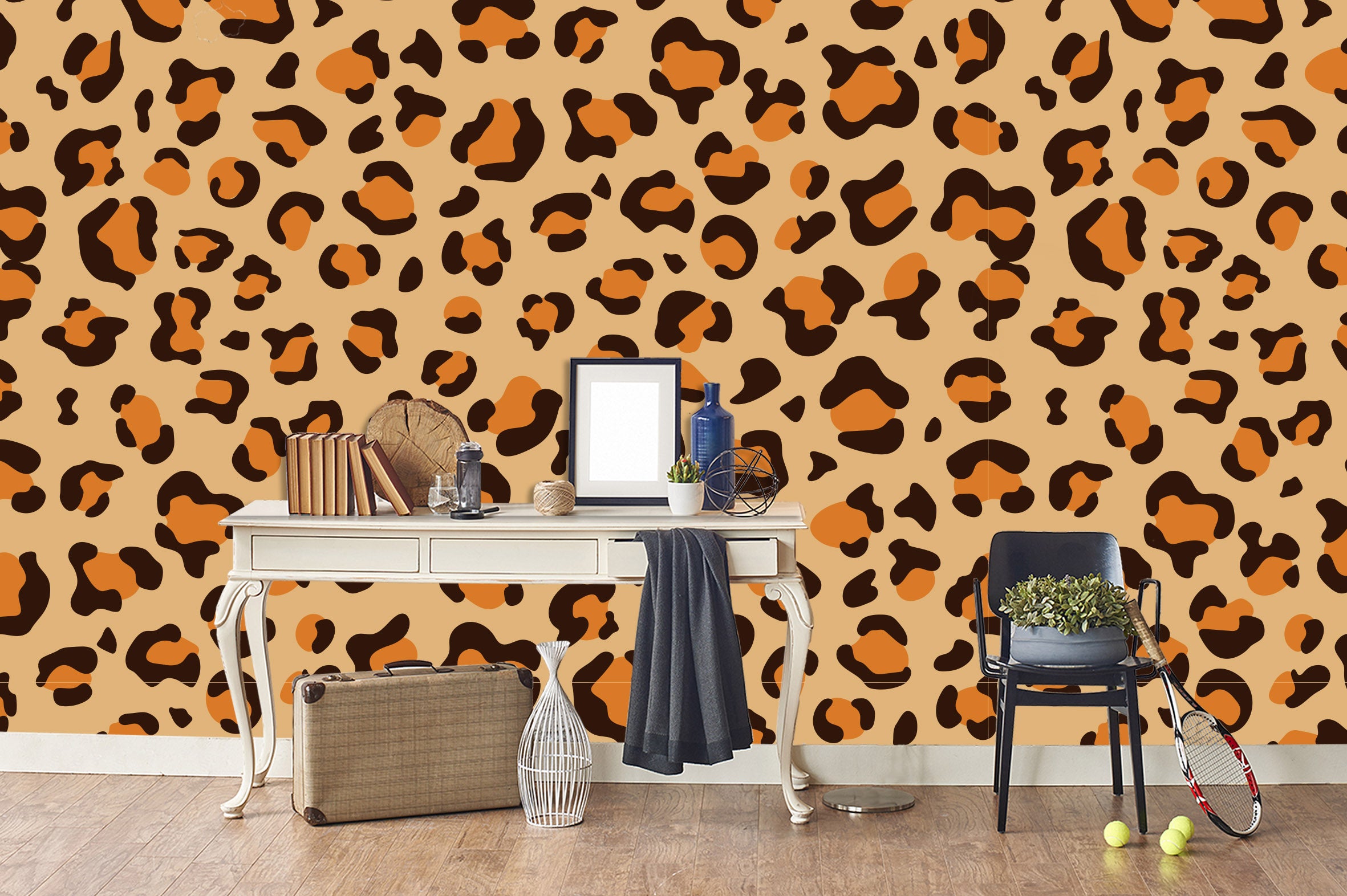 3D Leopard Pattern Wall Mural Wallpaper 26