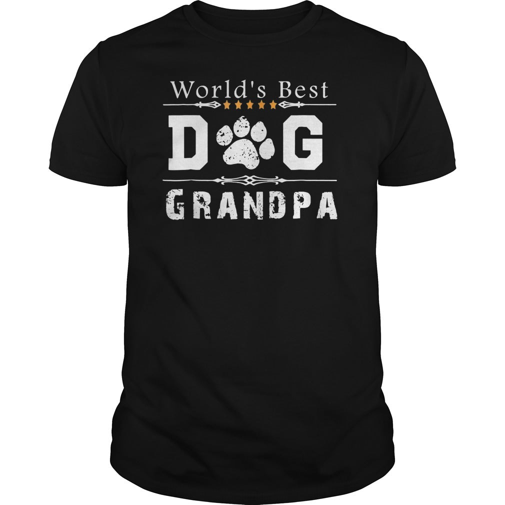 World’s Best Dog Grandpa Gift Men Dog Lover T shirt