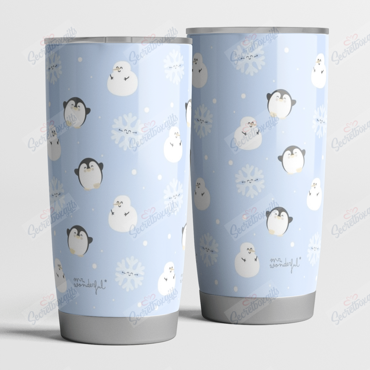 Personalized Penguin Snowman Christmas Nc1611251Cl Stainless Steel Tumbler Travel Customize Name, Text, Number, Image