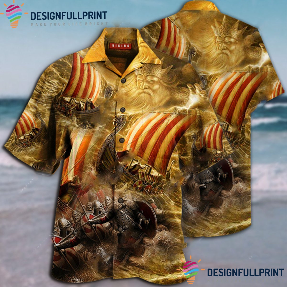 Viking Gift Viking American Amazing Vikings Legend Unisex Tropical Shirt Tropical Shirt Hawaiian Shirt For Men For Men Ln