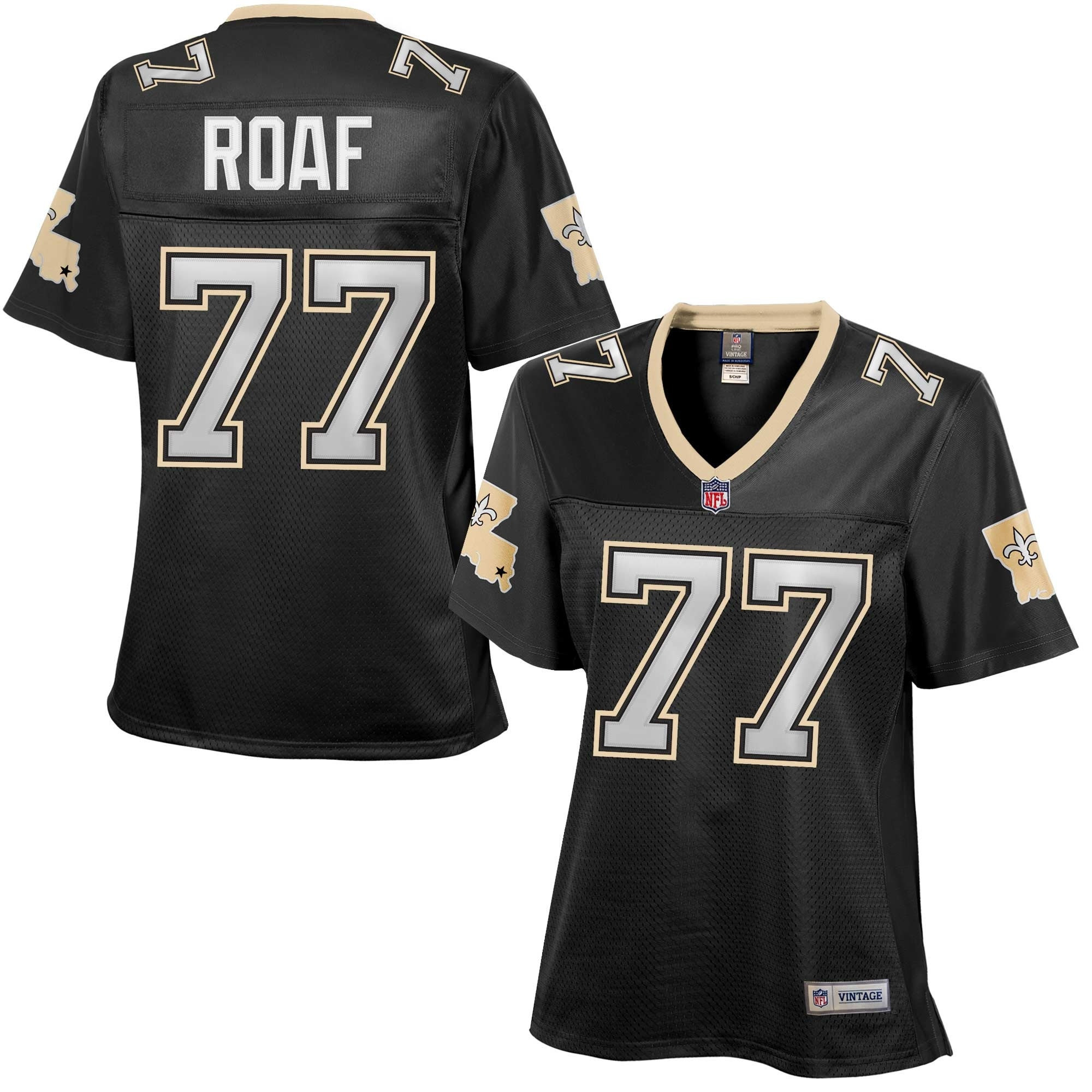 Willie Roaf New Orleans Saints Womens Retired Player Jersey – Black NFL