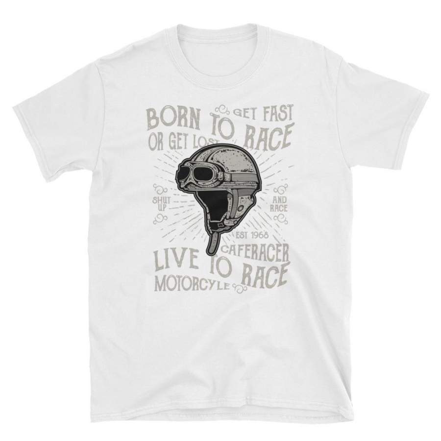 Born To Race Live to Ride Vintage Poster T-Shirt