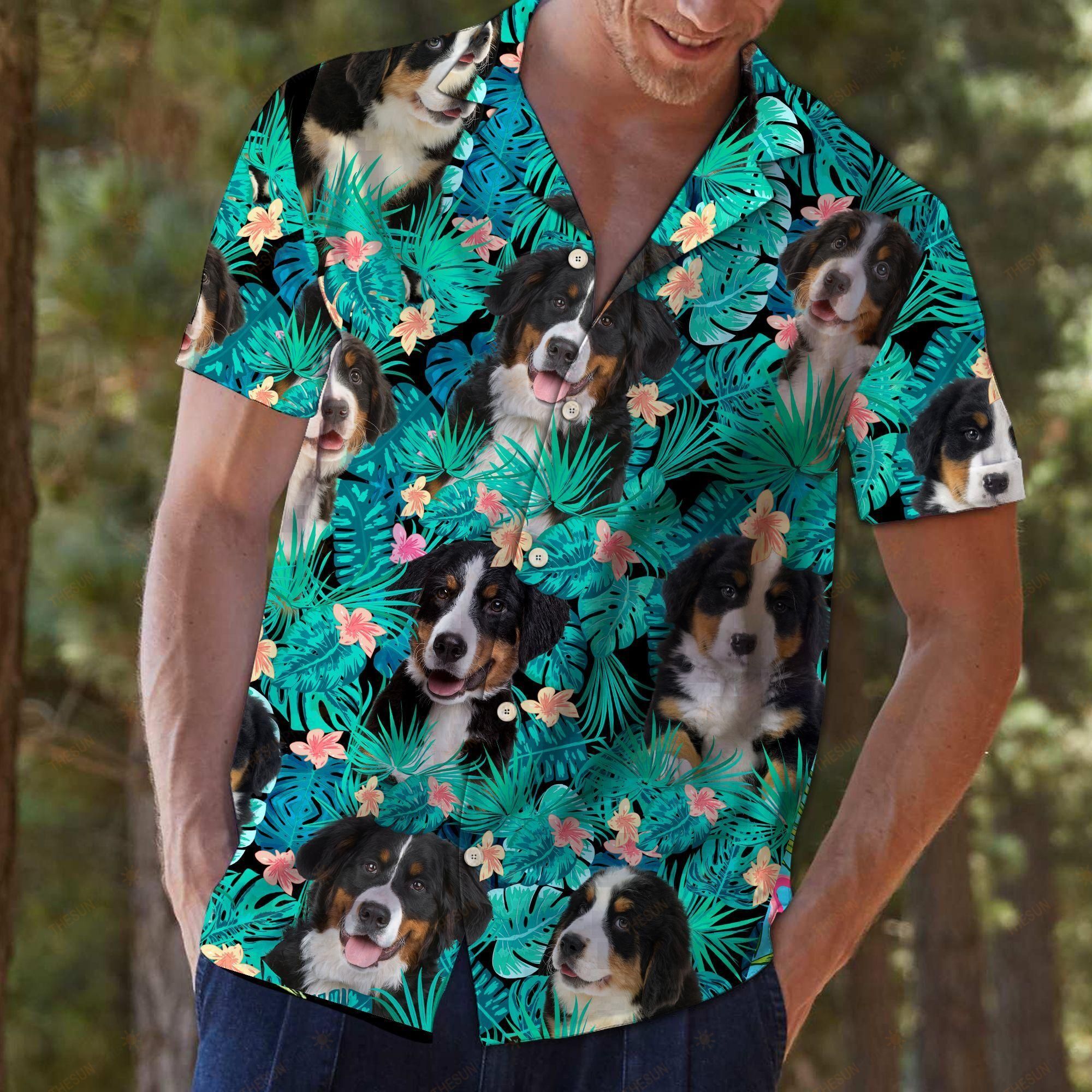 Bernese Mountain Dog Tropical Hawaiian Shirt Ha60947