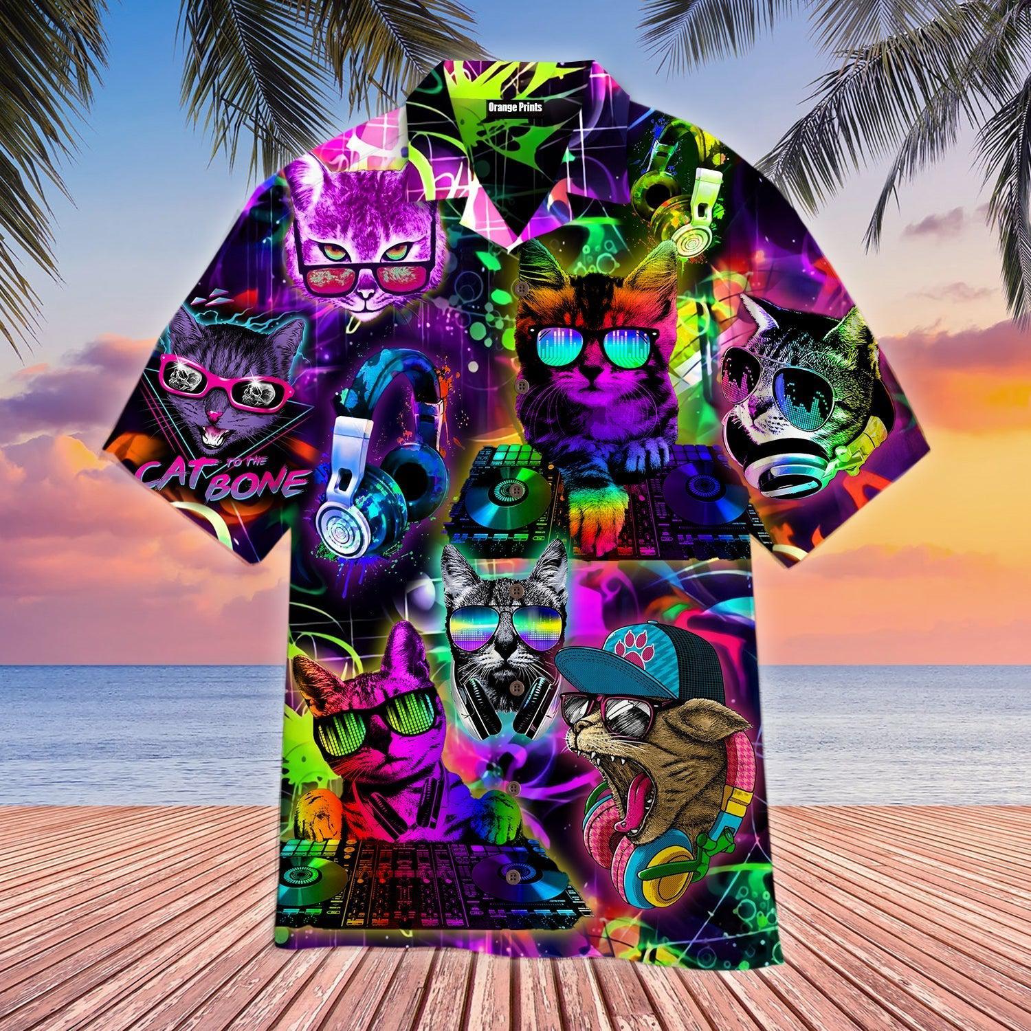 Cat Neon Dj Hawaii Shirt For Men Women Ha5852