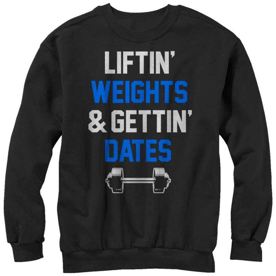 CHIN UP Men’s Lifting Weights Getting Dates  Sweatshirt Black S