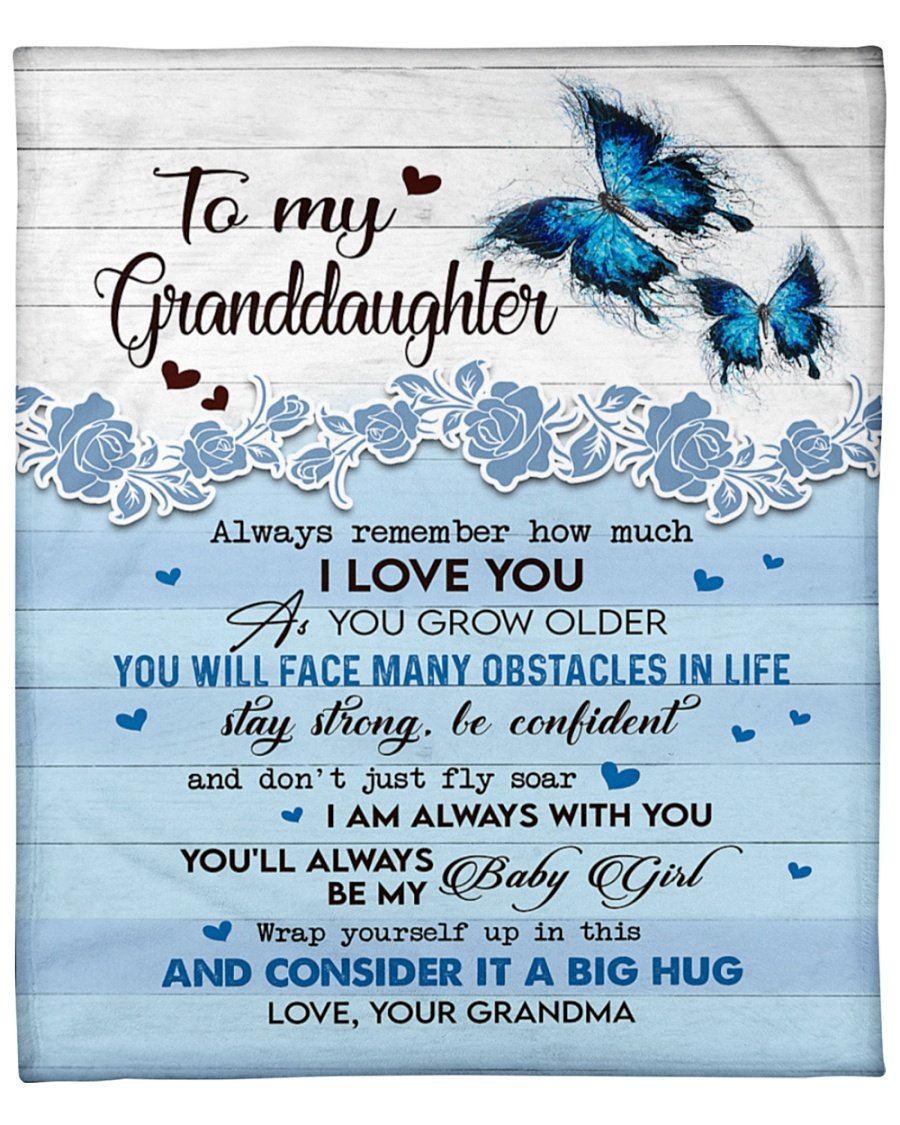 To My Granddaughter Always Remember How Much I Love You Blanket Gift From Grandma Home Decor Bedding Couch Sofa Soft And Comfy Cozy