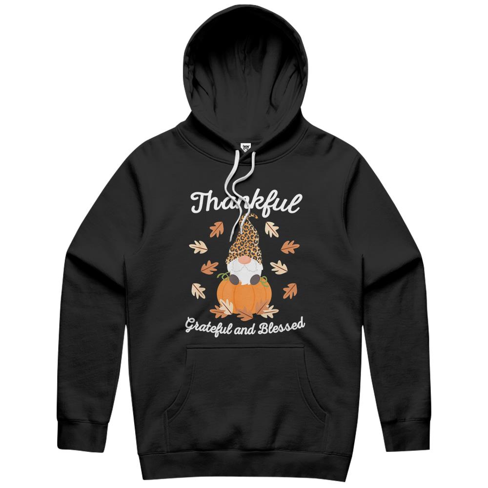 Cute Thanksgiving Gnome Leopard Gnomes Fall Pumpkin Women Hoodie