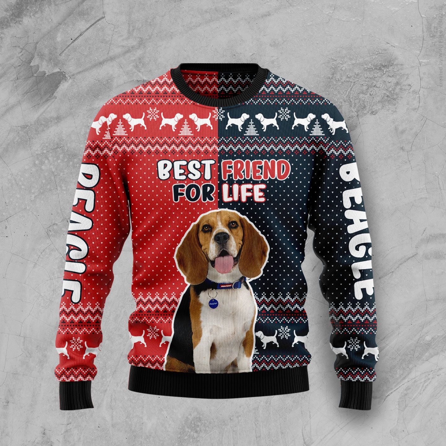 Beagle Dog Best Friend HZ101521 Ugly Christmas Sweater