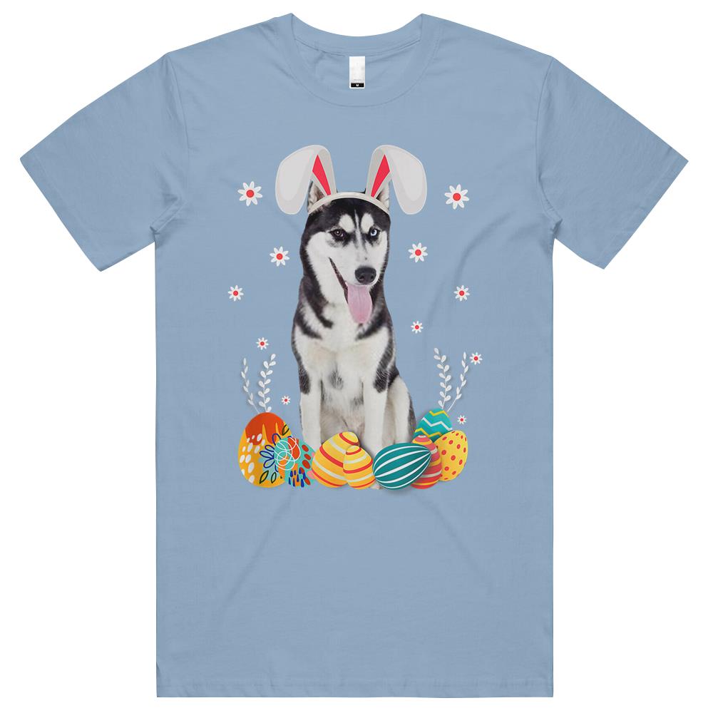 Bunny Siberian Husky Dog Happy Easter Day Lover Egg Hunt T Shirts