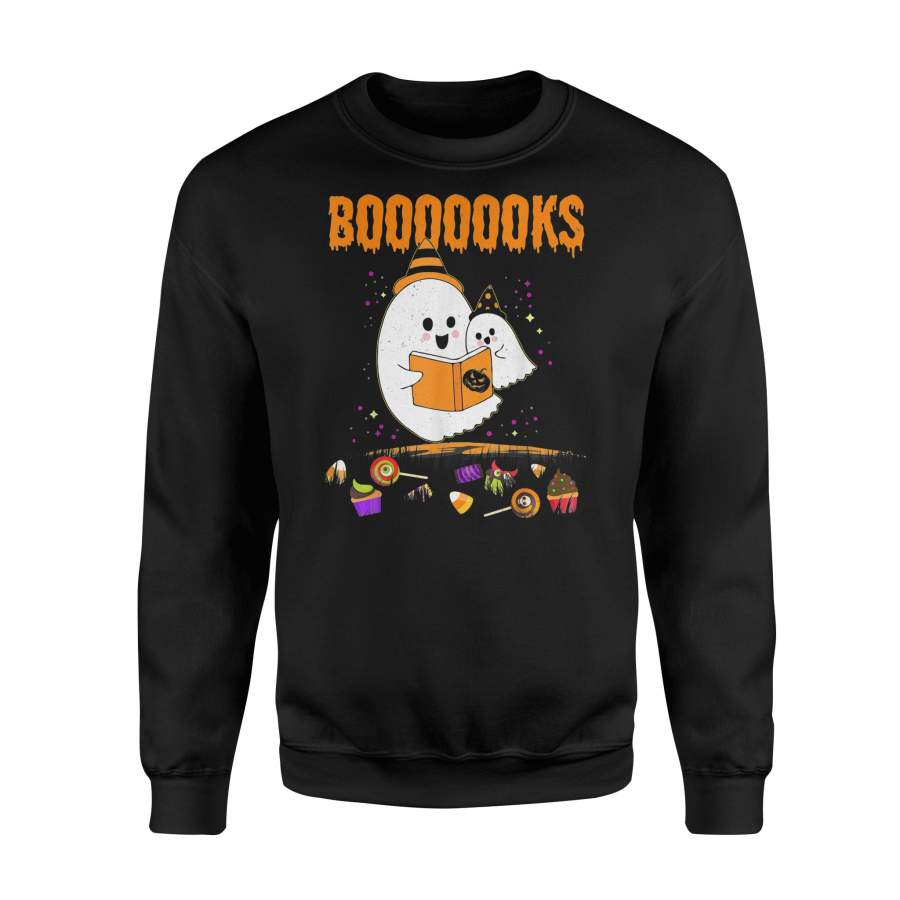 Booooooks Boo Read Books Halloween Costume Gift – Standard Fleece Sweatshirt