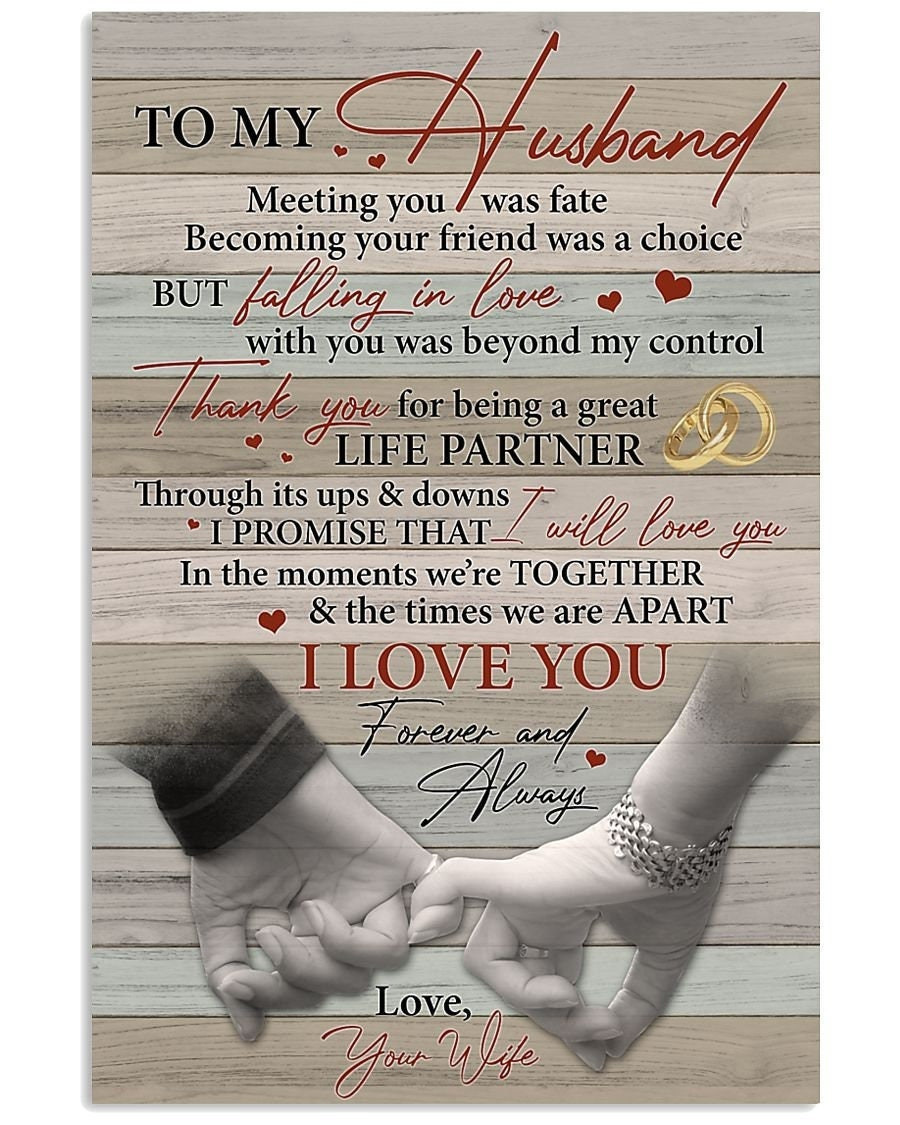 & Canvas | To My Husband Thanks For Being A Great Life Partner , Anniversary Gift, Wall Art Decor, Home Decor, Christmas Gift