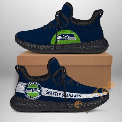 Buy Seattle Seahawks Custom Shoes Personalized Name Yeezy Sneakers