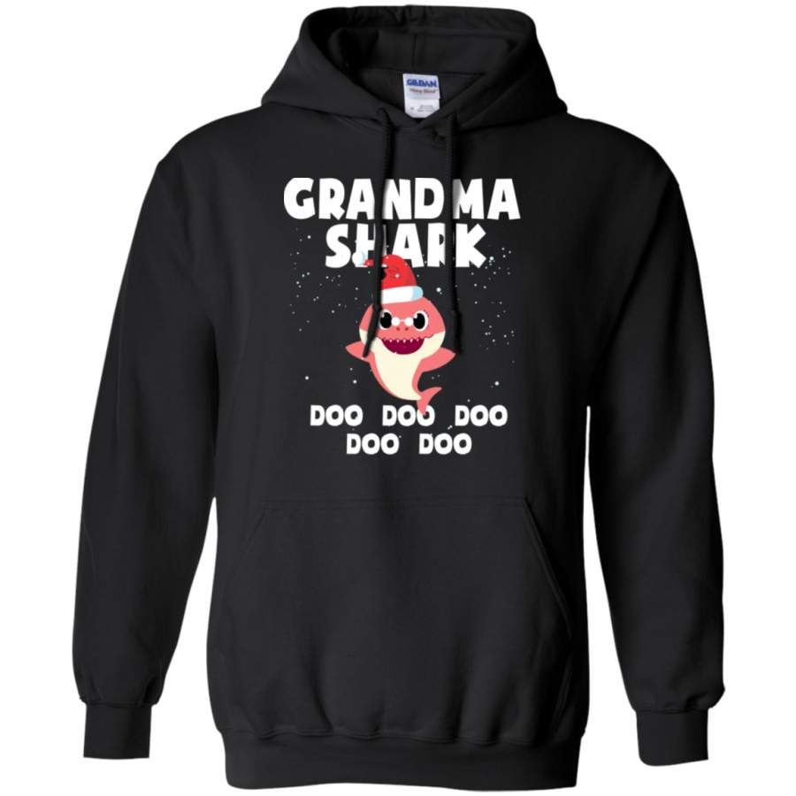 Santa Grandma Shark Doo Doo Doo Funny Christmas Hoodie