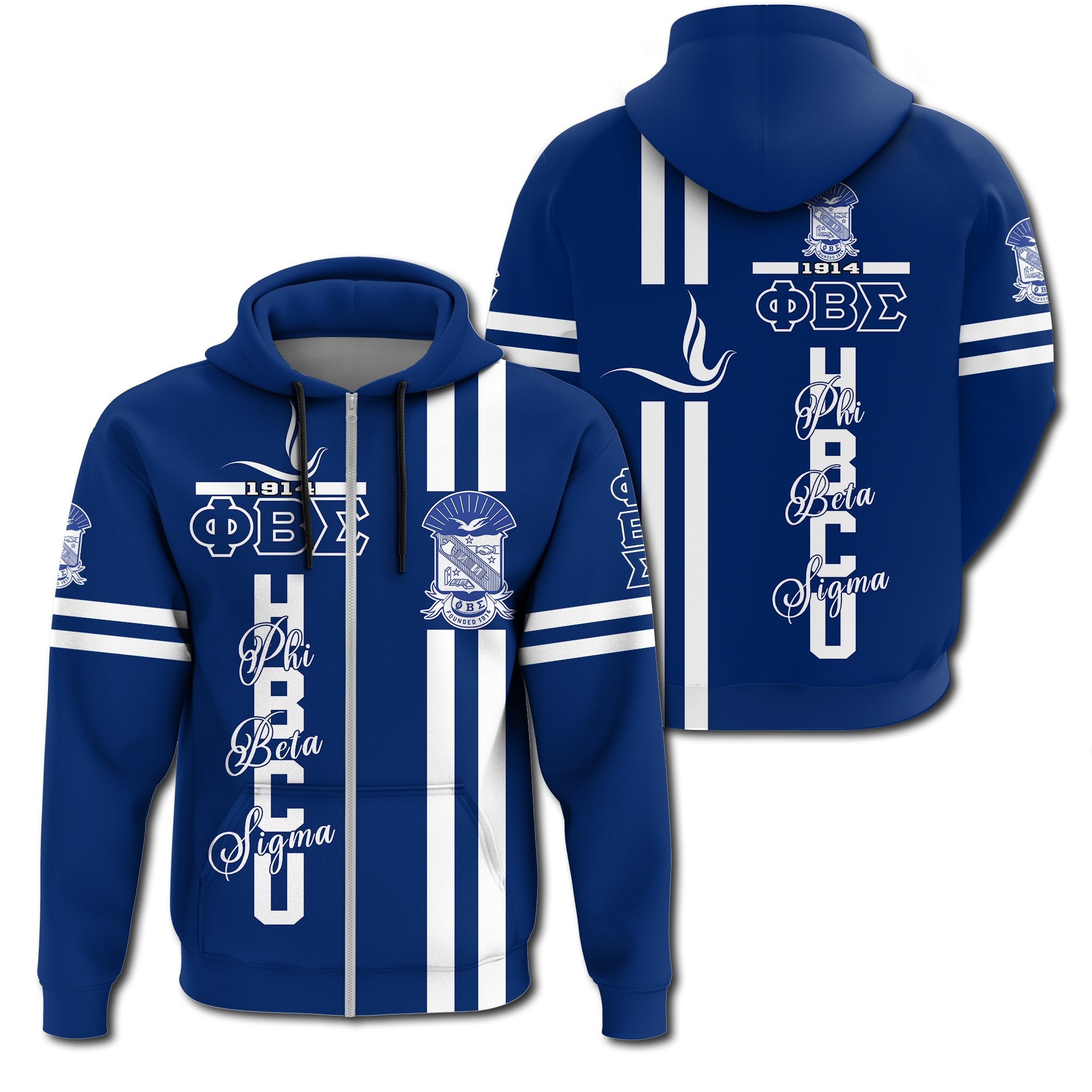 Greek Life Hoodie – Hbcu Phi Beta Sigma Dove Zip Hoodie