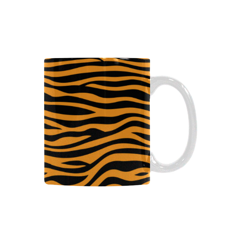 Bengal tigers skin print pattern background Classical White Mug (Fulfilled In US)